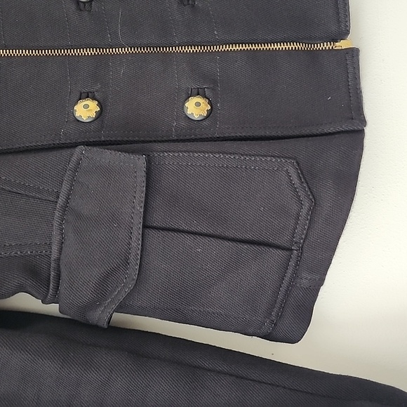 Zara Military Jacket 100% Cotton en black Size Small - Picture 7 of 14